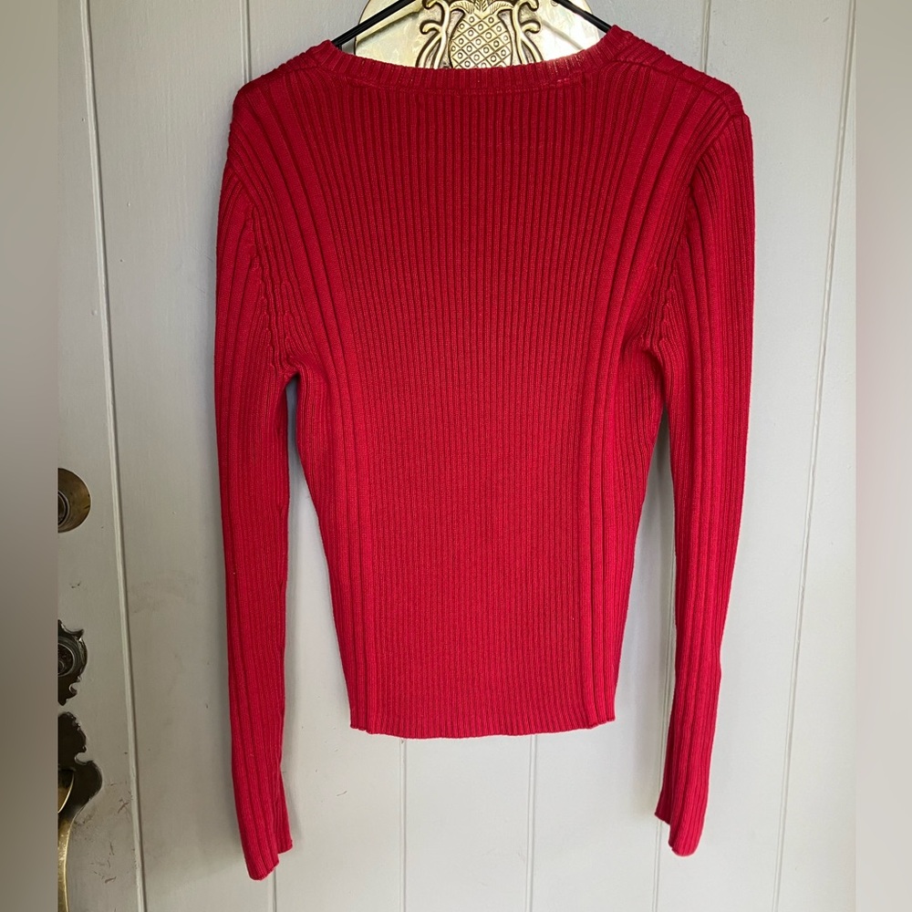 Red Tommy Hilfiger knit sweater - Picture 4 of 4